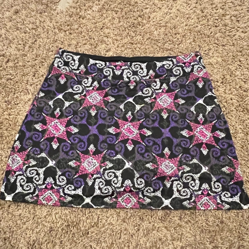 Tranquility by Colorado Clothing Skirt - Pink and Purple Geometric Pattern